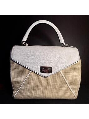 Kate Spade Laurel Wesley Leather and Wicker Satchel
